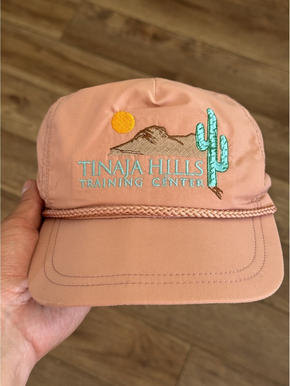 Vtg 90s CAT Tinaja Hills Hat Mauve Tonkin Made in USA